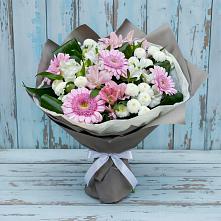 Букет цветов из:  Герберы, Альстромерии и Хризантемы в Белинском