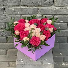 Цветочная композиция из Розы в коробке #REPLACE_PRED# Белинском
