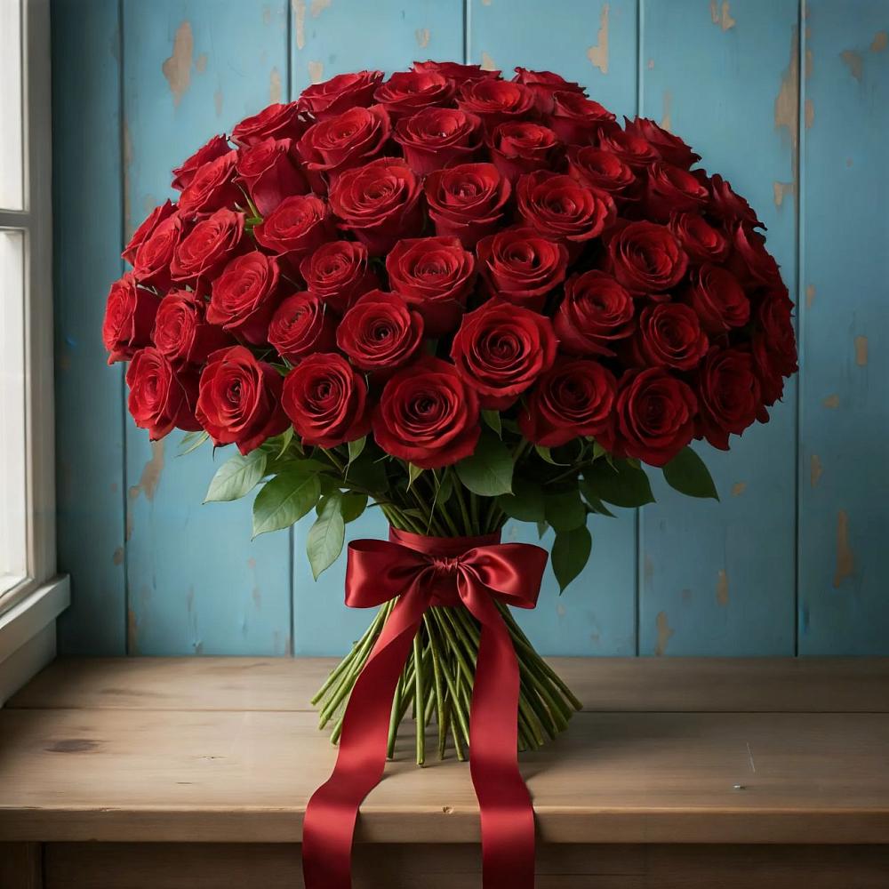 Букет Красные розы Блэк Меджик в Белинском