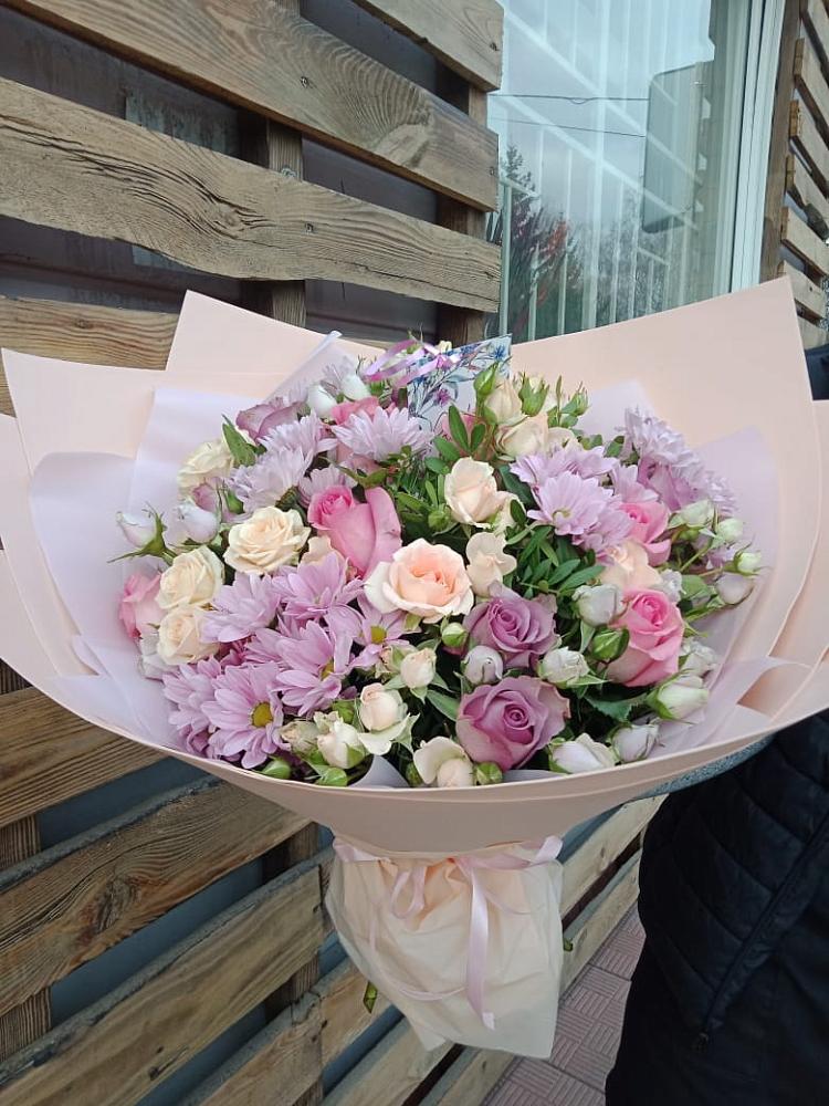 Букет цветов из: Розы и Хризантемы в Белинском