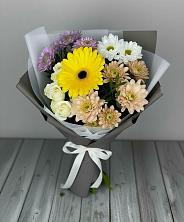 Букет цветов из:  Розы, Герберы и Хризантемы в Белинском