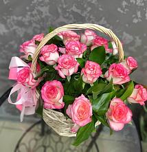 Цветочная композиция из Розы в корзине #REPLACE_PRED# Белинском