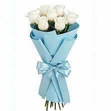 Букет 7 белых роз Проуд в Белинском