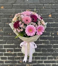 Букет цветов из:  Герберы и Хризантемы в Белинском