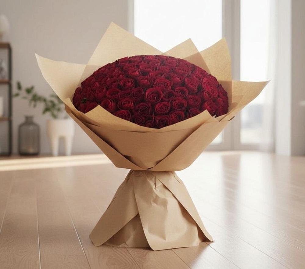 Букет 101 Красная роза в Белинском