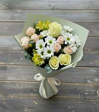 Букет цветов из:  Альстромерии, Розы и Хризантемы в Белинском