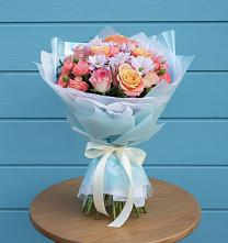 Букет цветов из:  Хризантемы и Розы в Белинском