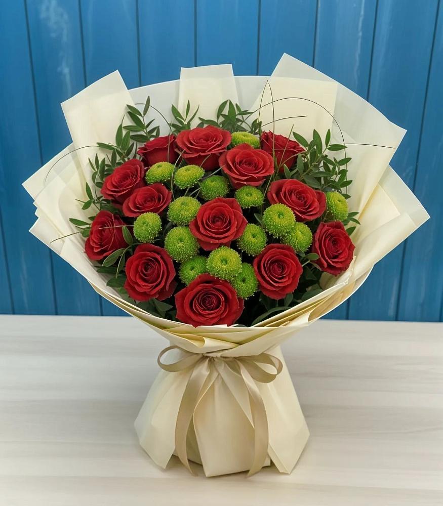 Букет цветов из: Розы и Хризантемы в Белинском