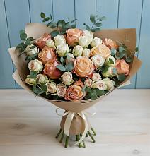 Букет цветов из:  Альстромерии и Розы в Белинском