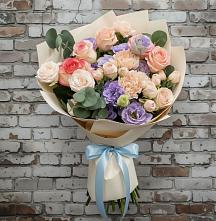 Букет цветов из:  Розы, Лизиантусы и Гвоздики в Белинском