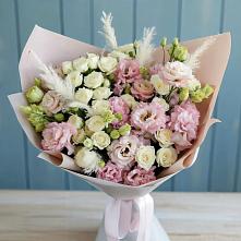 Букет цветов из:  Альстромерии и Розы #REPLACE_PRED# Белинском